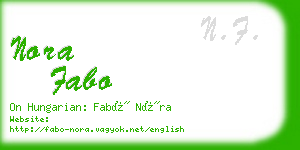 nora fabo business card